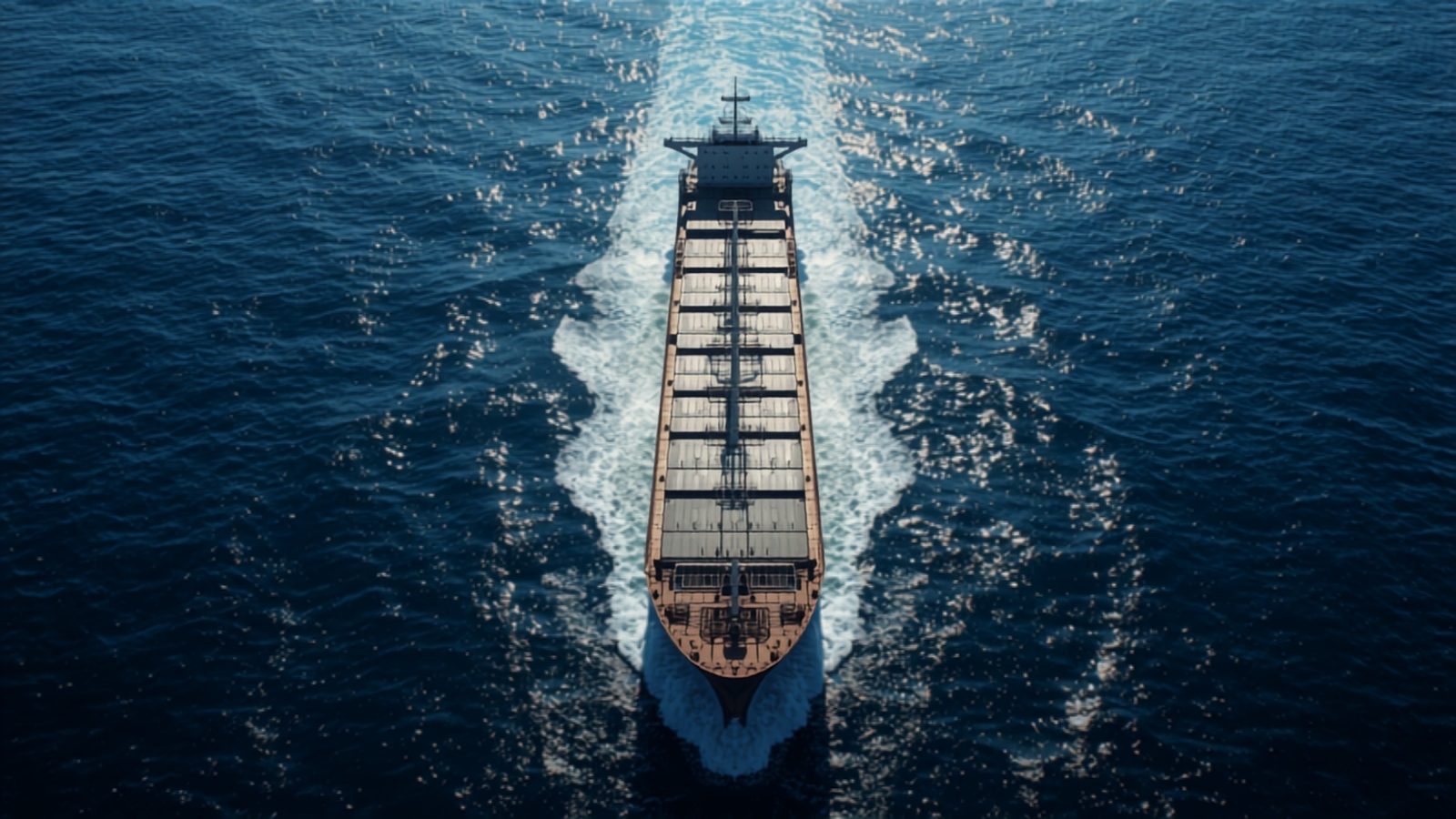 Capesize bulk carrier at anchor
